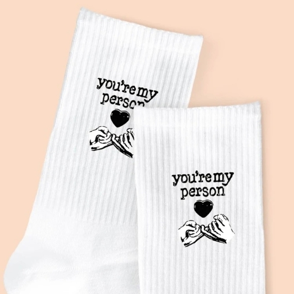 YOU'RE MY PERSON~ F•R•I•E•N•D•S friends show Adult Socks friend stocking stuffer - Picture 2 of 3